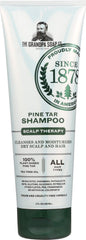 Grandpa's Pine Tar Shampoo bottle promotes soothing scalp cleanse.