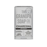 Grandpas Soap Co Charcoal Bar pour shows a gentle cleanse for dry skin