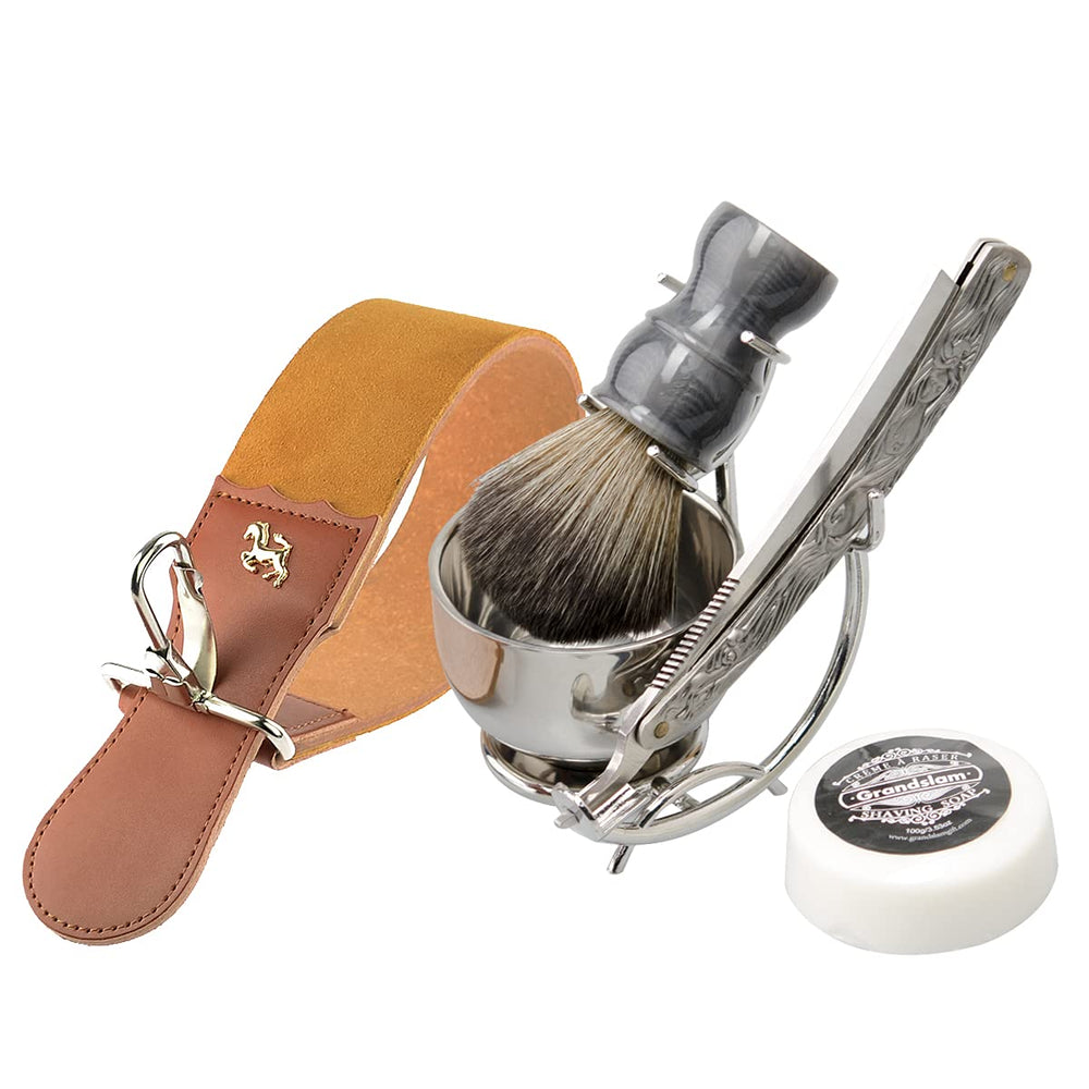 Grandslam straight razor for precise grooming and classic shaving.
