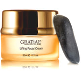 Gratiae lifting moisture cream bottle shows lightweight hydration for all skin types.