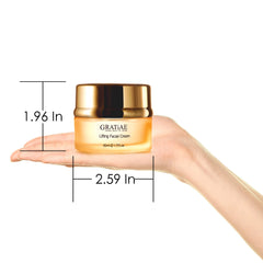 Gratiae lifting-moisture-cream-organic-sweet-almond-oil image emphasizes natural ingredients and soft, smooth skin.