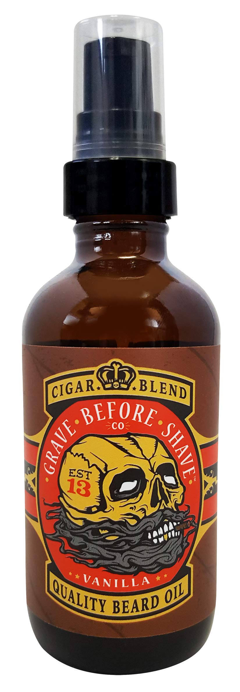 Grave Before Shave cigar blend beard oil bottle for daily grooming and scent