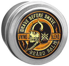 Grave Before Shave Viking Blend Beard Balm tin for tame, conditioned, unruly beards.