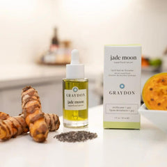 Graydon Jade Moon Serum dropper dispense highlights smooth, even application