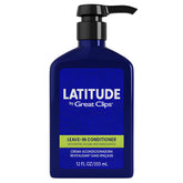Great Clips Latitude leave-in conditioner bottle for hydrated, manageable hair.