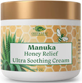 Green Leaf Naturals Manuka Honey Face Cream bottle front for nourished skin.