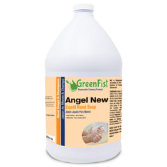 GreenFist lotionized hand soap bottle with citrus scent provides refreshing cleansing.