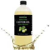 GreenIVe castor oil bottle with amber glass and dropper for precise application.