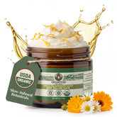 Greenstead Naturals whipped beef tallow balm in a jar provides intense moisture for dry skin.