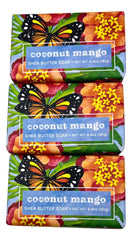 Greenwich Bay Coconut Mango Shea Butter Soap set of 3 ready for gifting or sharing