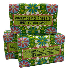 Greenwich Bay Garden Soap cucumber and freesia for gentle daily cleansing and refreshing scent.