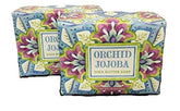 Greenwich Bay Orchid Jojoba two-bar set displayed for everyday cleansing and skin nourishment.