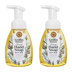 Griffin Remedy foaming hand soap lavender bottle with calming scent and gentle cleansing