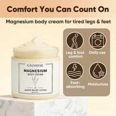 GROHESE Neuropathy Cream hand-application scene for targeted nighttime comfort