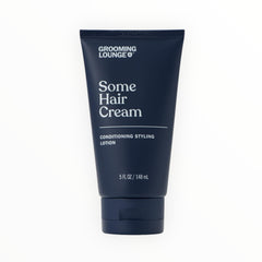 Grooming Lounge Some Hair Cream bottle showing a fuller, controlled style.