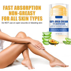 Grospe 60% Urea Foot Cream applied on feet to relieve dryness and rough patches