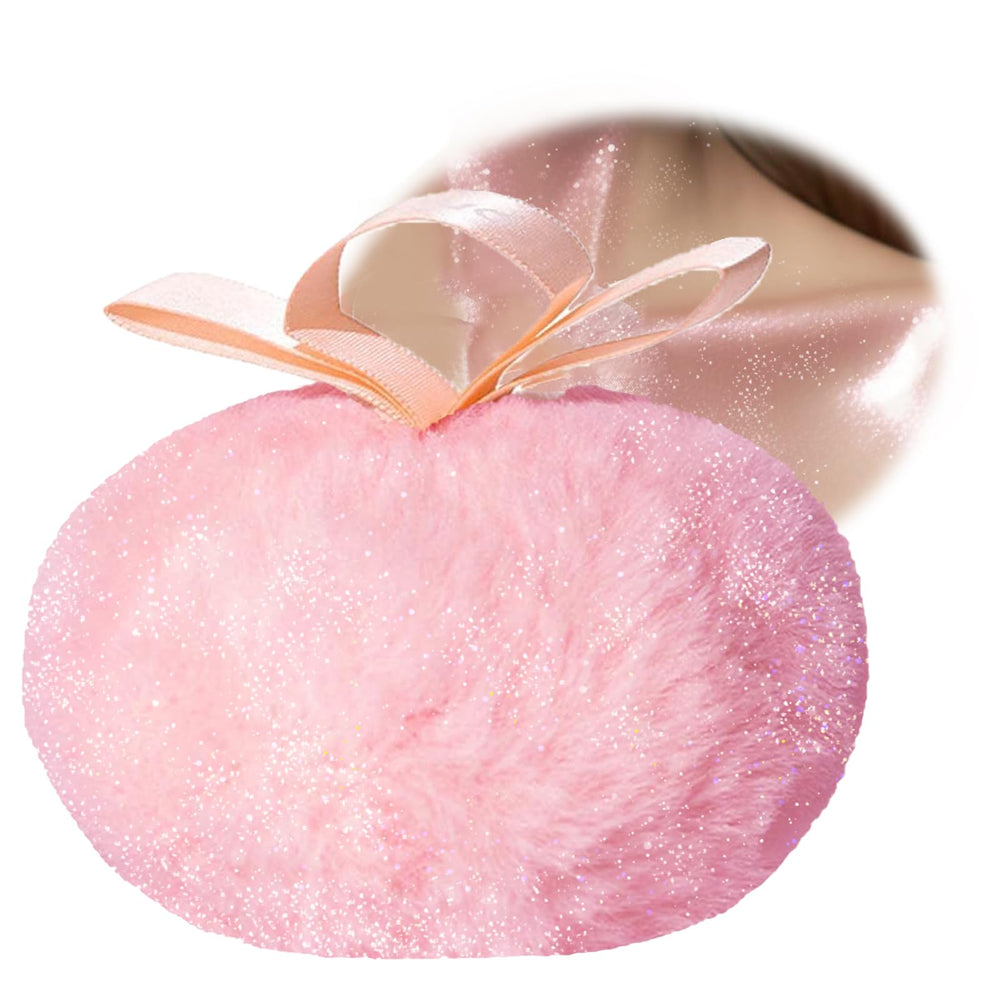 Grospe Body Shimmer Puff close-up showing plush texture and radiant glitter finish.