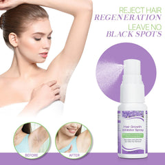Grospe Hair Inhibitor Spray applied on the arm for smoother post-removal skin.