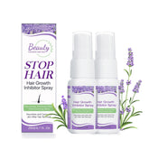 Grospe Hair Inhibitor Spray lavender bottle 2-pack for post-removal care.