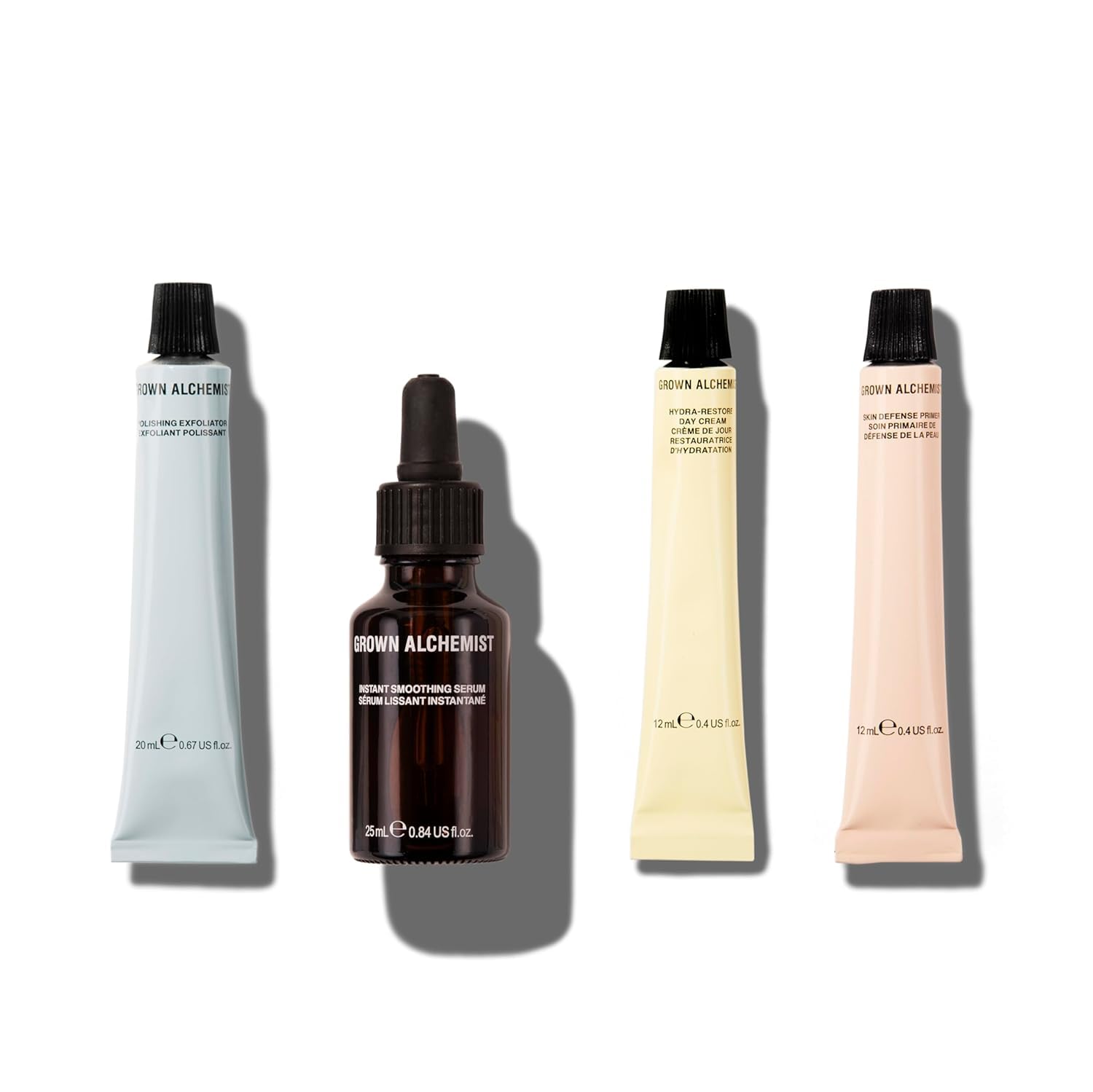 Grown Alchemist Prep + Prime Hero Kit packshot shows four products for all-day skin prep