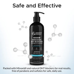 Growth Essence Twopack with saw palmetto highlighting natural DHT blocker