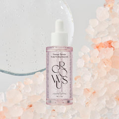 Growus Damage Therapy water-to-cream activation shown on wet hair.