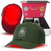 GroWell red light therapy cap front view showing discreet design for easy daily use