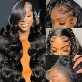 Groyfd 30-inch body wave lace front wig with 200% density for natural fullness