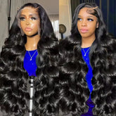 GRQGRQ 30 inch lace front wig with body wave for natural daily wear.