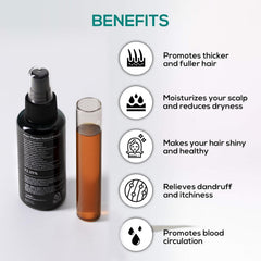 Grunplus Hair Growth Serum being applied to the scalp for nourishment