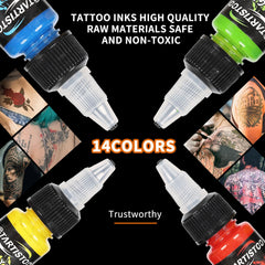 GTARTISTOO professional inks in PET packaging for easy storage and reuse.