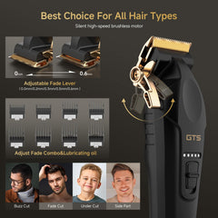 GTS PRO guide combs attached for easy length selection.