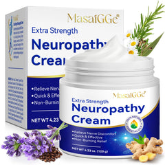 GTZSXNP Neuropathy Cream bottle close-up showing premium branding.
