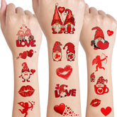 GUAACCB 12 sheet valentines tattoo pack for party favors and photo worthy looks