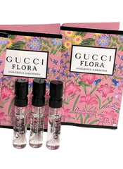 Gucci Flora Gorgeous Gardenia sample packaging—compact gift-ready presentation.