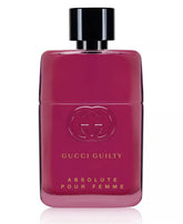 Gucci Guilty Absolute Pour Femme bottle reveals a chypre-fruity scent ideal for daily wear.