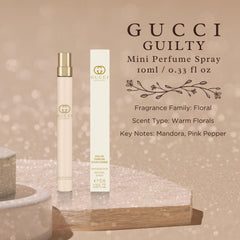Top notes of mandarin and bergamot in Gucci Guilty Pour Femme.