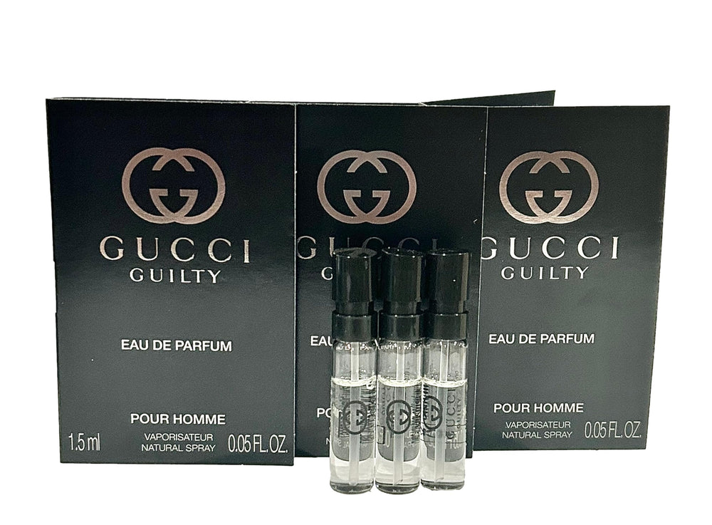 Gucci Guilty three-vial sample set ideal for testing before buying a full bottle.