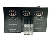 Gucci Guilty three-vial sample set ideal for testing before buying a full bottle.