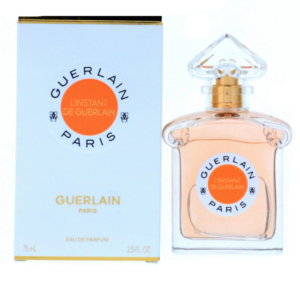 Guerlain L'Instant bottle front view, ideal for elegant evenings.