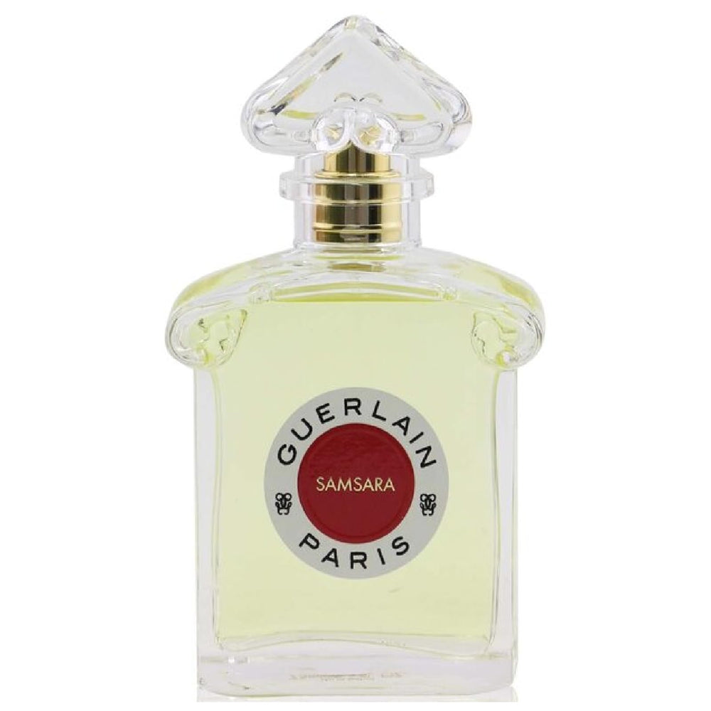 Guerlain Samsara bottle front view for daily wear elegance.