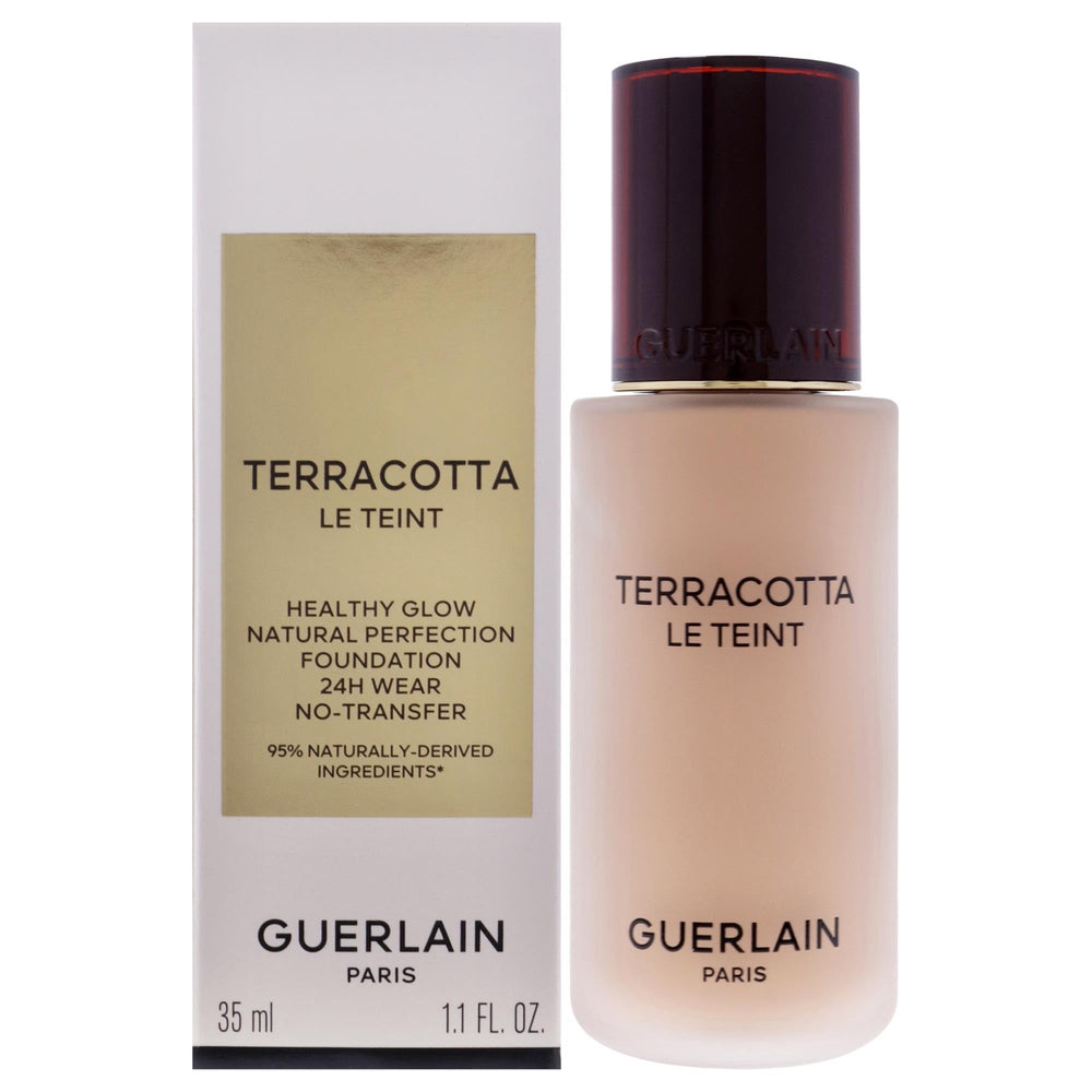 Guerlain Terracotta Le Teint Foundation 3N neutral bottle top, showcasing premium packaging for on-the-go use