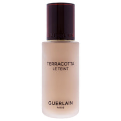 Guerlain Terracotta Le Teint Foundation 3N neutral texture swatch on arm, highlighting ultra-light feel