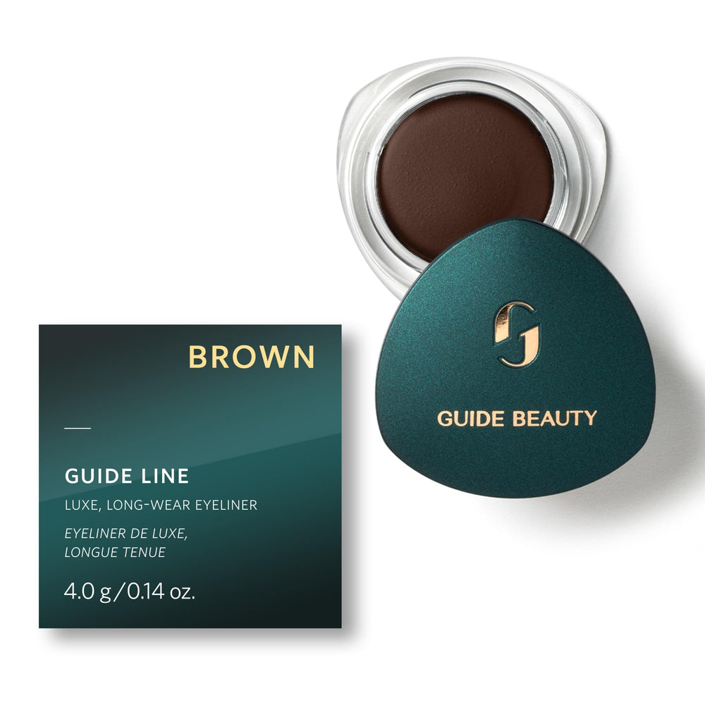 Guide Beauty GUIDE Line Luxe brown eyeliner with wand for precise tightlining