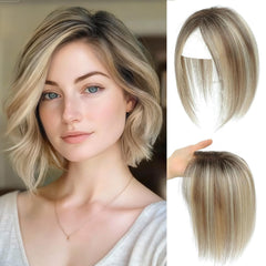 GULALUUK hair topper 10-inch 3D side view for seamless blend.