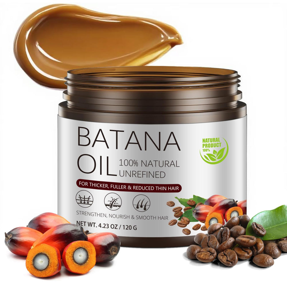 Gulizzmonis Batana Oil bottle promotes shine and scalp nourishment.