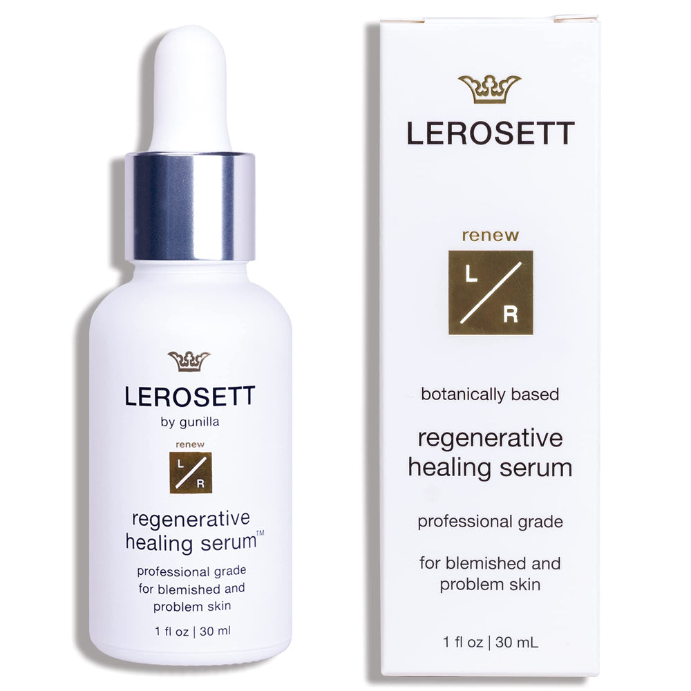 Gunilla Of Sweden LEROSSETT serum bottle for gentle hydration and post-blemish care.