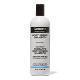 GVP Moisturizing Shampoo bottle shows sun protection and hydrating formula for glossy hair