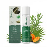 GWODE Rosemary Caffeine Scalp Serum Roll-On bottle close-up for precise, mess-free application.