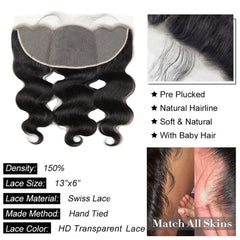 GYAJEP hd transparent swiss lace provides lighter wear and seamless skin blend